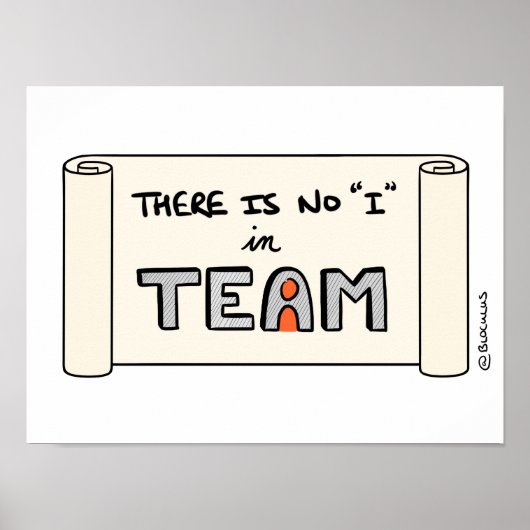 Poster "There is no "I" in TEAM (Vorne)