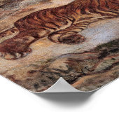 Poster "Tiger in Repose" von Antoine-Louis Barye (Ecke)