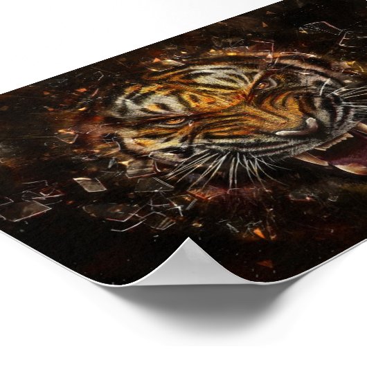 Poster TIGER STEAM PUNK (Ecke)