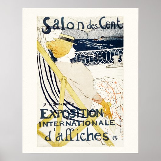 POSTER : TOULOUSE LAUTREC : SALON DES CENT:1896 (Vorne)