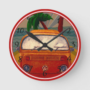 Poster:Travel California Round Clock Runde Wanduhr