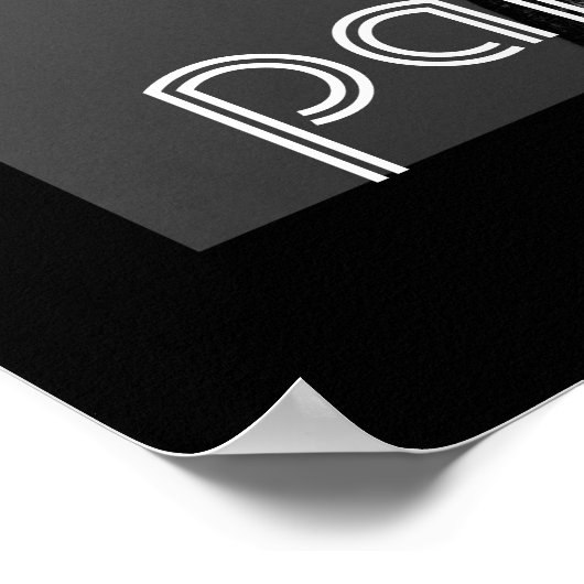 Poster "Tropics poster", Schwarzweißfoto (Ecke)