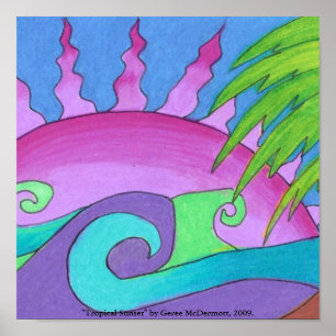 Poster "Tropischer Sonnenuntergang"
