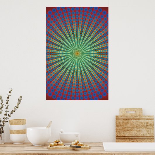 Poster: Tunnel of Spheres: Psychedelic Art Poster (Küche)
