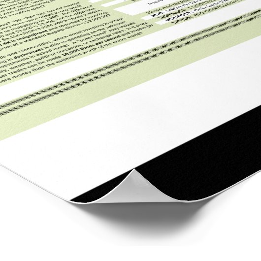 Poster über Milliarden und Billionen Dollar (Ecke)