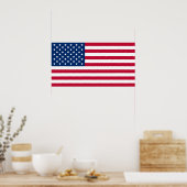 Poster USA Flag (Küche)