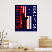 Poster USA - FREEDOM - BILDUNG (Küche)