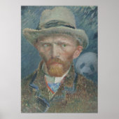 Poster: Van Gogh-Selbstportrait mit Riesenpanda Poster (Vorne)