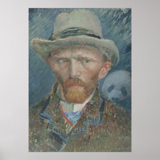 Poster: Van Gogh-Selbstportrait mit Riesenpanda Poster (Vorne)