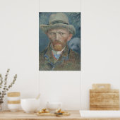 Poster: Van Gogh-Selbstportrait mit Riesenpanda Poster (Küche)