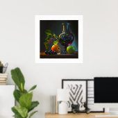 Poster Vase & Frucht (Heimbüro)