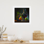 Poster Vase & Frucht (Küche)