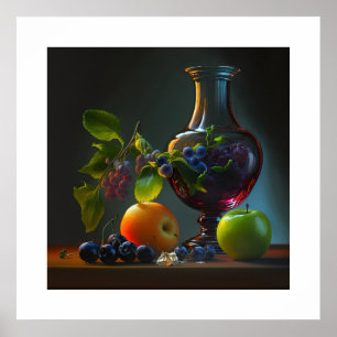 Poster Vase & Frucht