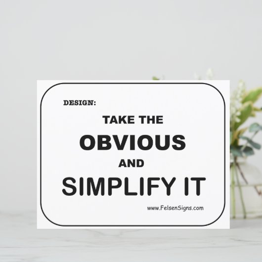 Poster - Vereinfachen (Stehend Vorderseite)