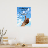 Poster: Vergiss nicht deine Reisebücher Poster (Küche)