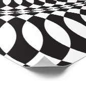 Poster: Vertigo: Schwarz und Weiß Abstrakt Poster (Ecke)