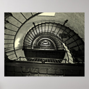 Poster Vertigo - Sprial Treppe in Curri...