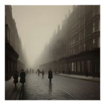 Poster - Viktorianische Londoner Straße