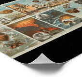 Poster-Vintag Art-Hot Air Balloons 10 Poster (Ecke)