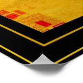 Poster Vintag Art Japanisch Tang Yin Panels (Ecke)