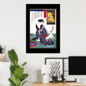 Poster Vintag Art Japanische Katze (Heimbüro)