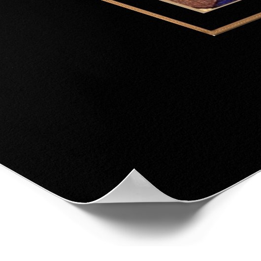 Poster Vintag Art Tiger (Ecke)