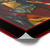 Poster Vintag Art Zoologischer Garten August (Ecke)