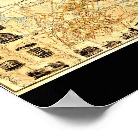 Poster-Vintag Boston Maps-20 Poster (Ecke)