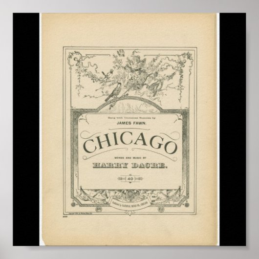 Poster-Vintag Chicago Art-Chicago Poster (Vorne)