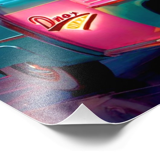 Poster Vintag Diner Lights (Ecke)