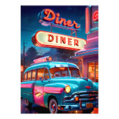 Poster Vintag Diner Lights (Vorne)
