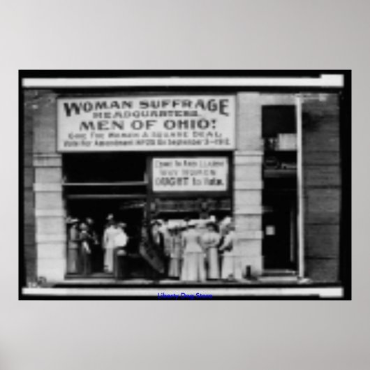 POSTER - VINTAG - FRAUEN SUFFRAGE-KOPFPLÄTZE (Vorne)