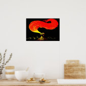 POSTER VINTAG ILLUSION FEUERBREITEN ESSEN POP (Küche)