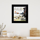 Poster Vintag Kuniyoshi 1797-1861 Utagawa Japan (Küche)