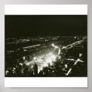 Poster Vintag-New York in der Nacht