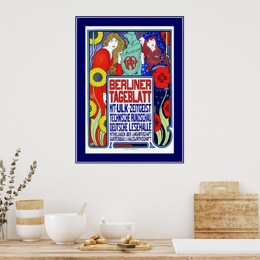 Poster Vintag Plakat Zeitung Berliner Tageblatt (Küche)