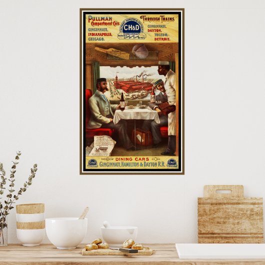 Poster Vintag Pullman Train Dining Cars (Küche)