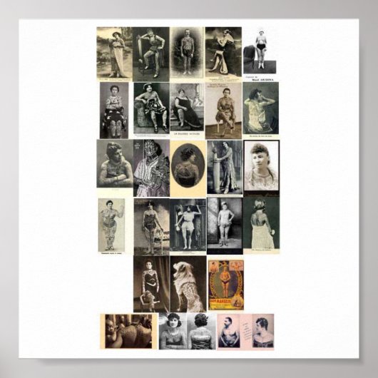 Poster-Vintag-Tattoos Poster (Vorne)