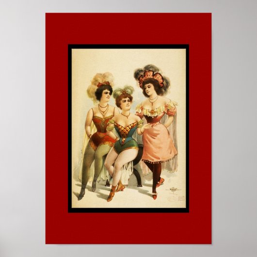 Poster Vintag Theater Drei Frauen (Vorne)