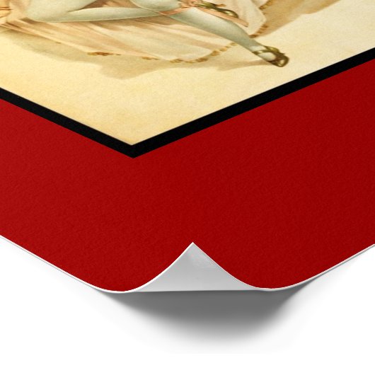 Poster Vintag Theater Frau (Ecke)