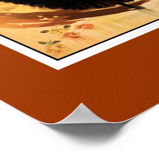 Poster Vintag Theater Zwei Tänzer (Ecke)