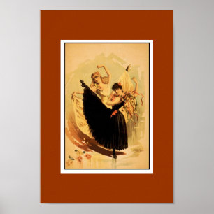 Poster Vintag Theater Zwei Tänzer