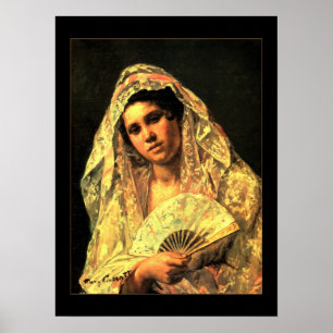 Poster Vintage Art spanische Frau