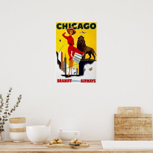 Poster-Vintage Chicagoer Werbung Poster (Küche)