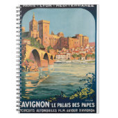 Poster vintage de avignon francia notizblock (Vorderseite)