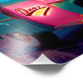 Poster Vintage Diner Lichter (Ecke)
