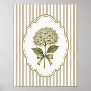 (POSTER) Vintage Grün Cottagecore Florale Stamm Poster