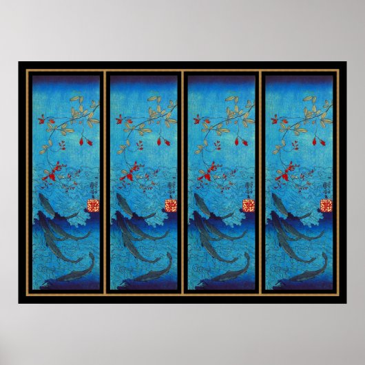 Poster Vintage Haie Kuniyoshi 1797-1861, Utagawa (Vorne)