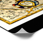 Poster-Vintage Karten-Jodocus Hondius 31 Poster (Ecke)