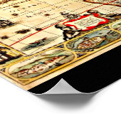 Poster-Vintage Karten-Jodocus Hondius 43 Poster (Ecke)